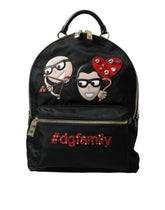 Dolce & Gabbana Black #DGFAMILY Embellished Backpack VULCANO Bag